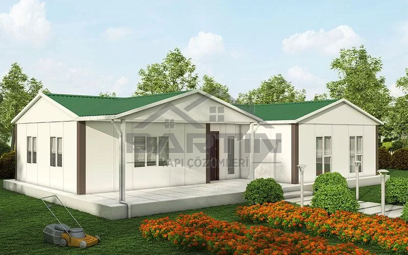 123 m² eingeschossiges Fertighaus Fassade