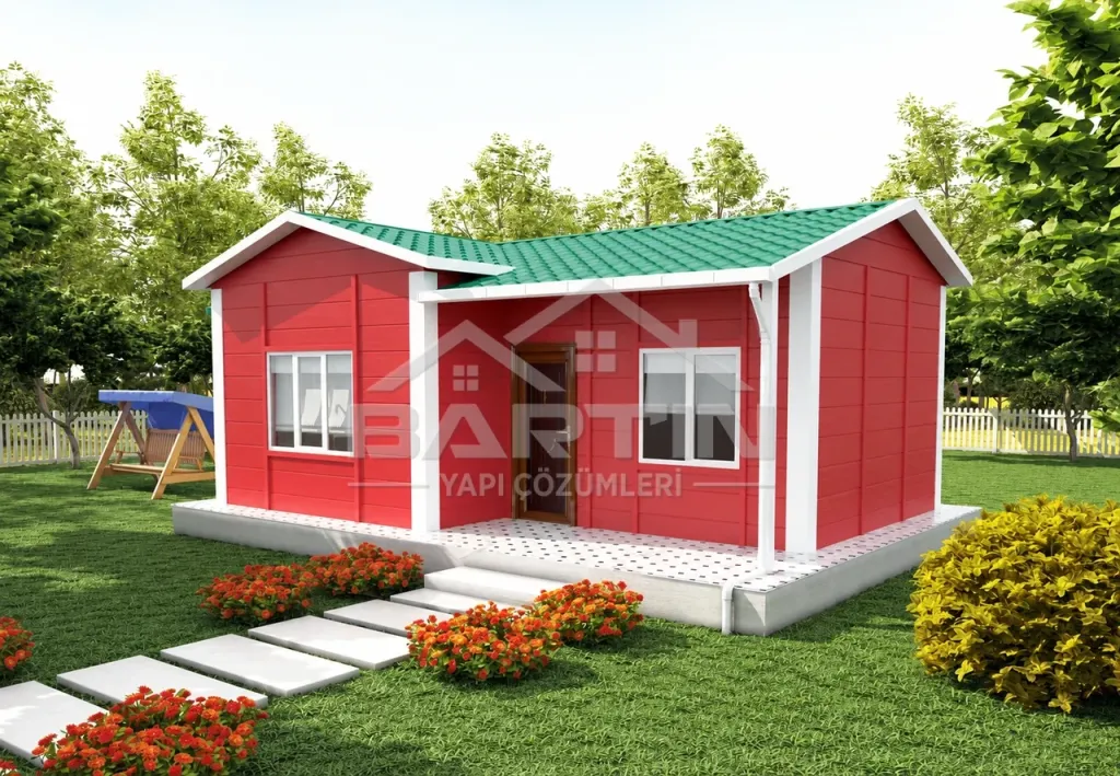 43 m² Tek Katlı Prefabrik Ev dış cephe