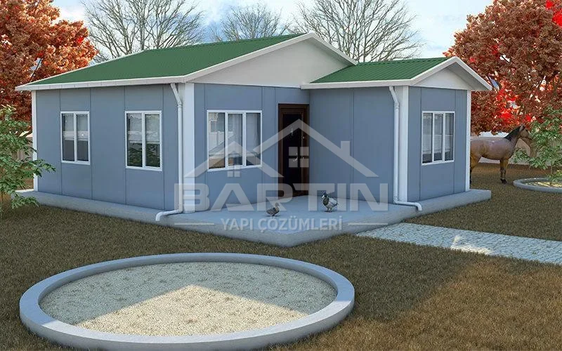 49 m² Tek Katlı Prefabrik Ev dış cephe