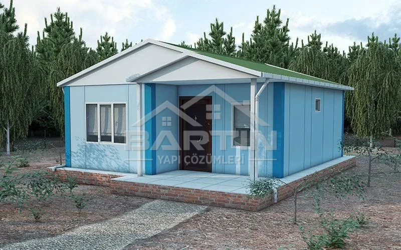 53 m² Tek Katlı Prefabrik Ev dış cephe