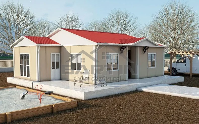 72 m² eingeschossiges Fertighaus Fassade