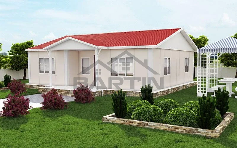 الواجهة الخارجية لـمنزل مسبق الصنع بطابق واحد 96 m²