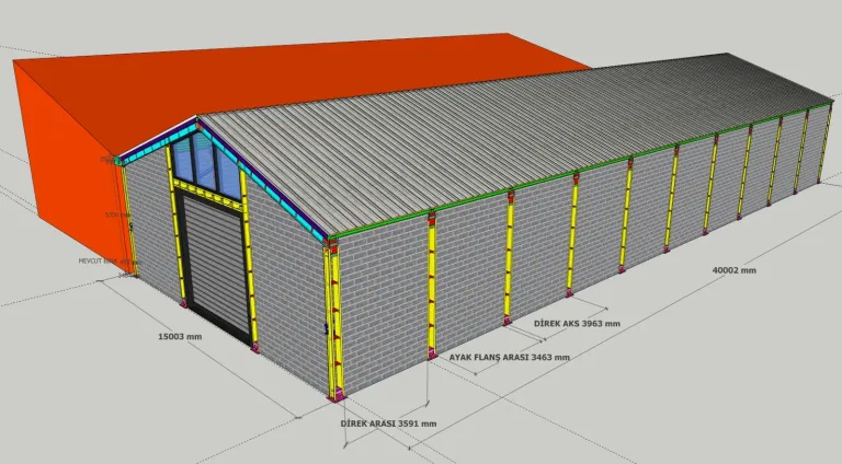Bartın Ticari Prefabrik Çelik Yapılar uygulaması – 41
