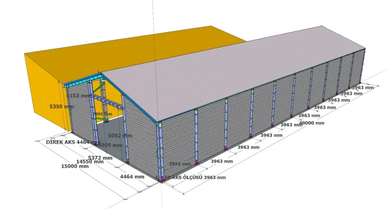 Bartın Ticari Prefabrik Çelik Yapılar uygulaması – 42