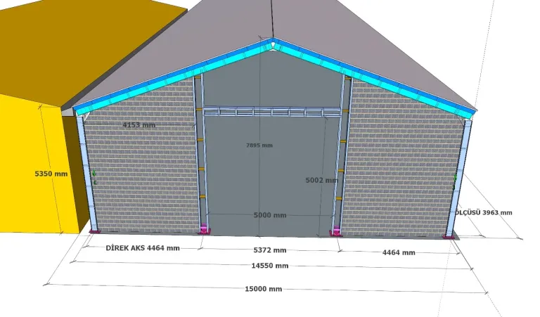 Bartın Ticari Prefabrik Çelik Yapılar uygulaması – 45