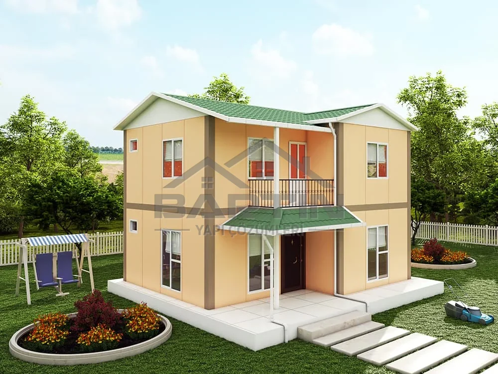 100 m² Duplex Prefabricated House exterior
