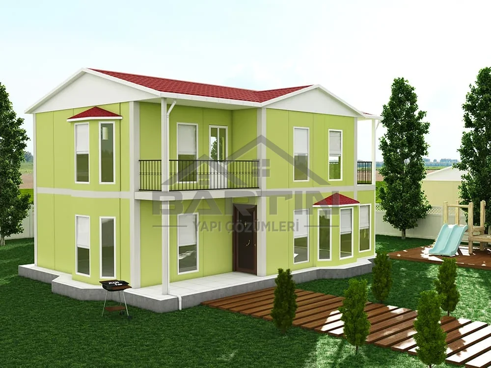 155 m² Duplex Prefabricated House exterior