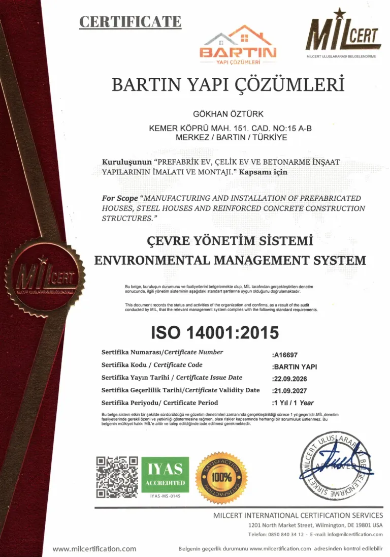 ISO 14001:2015 Çevre Yönetim Sistemi